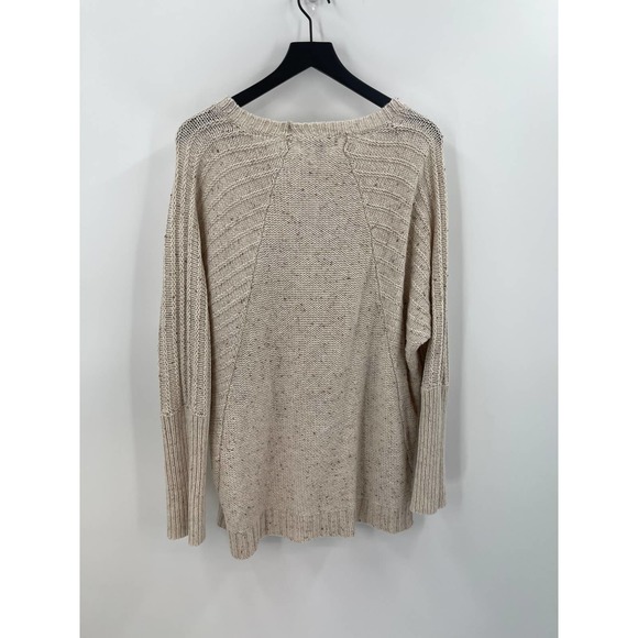 Banana Republic Oatmeal Knit Wool Blend Long Sleeve Sweater Size Extra Large - Picture 7 of 8